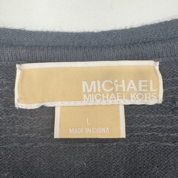 Michael Kors Sequin Stripe V-Neck Sweater - Picture 2 of 5